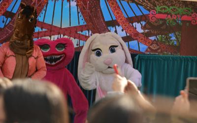 In Almaty, the puppet theatre presents a festive program in the open air to celebrate Nauryz.