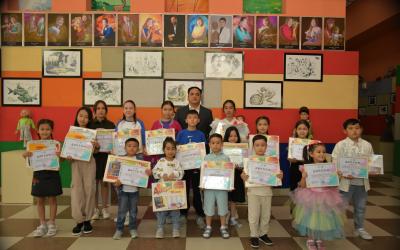 The winners of the drawing contest" I am a happy child " were determined